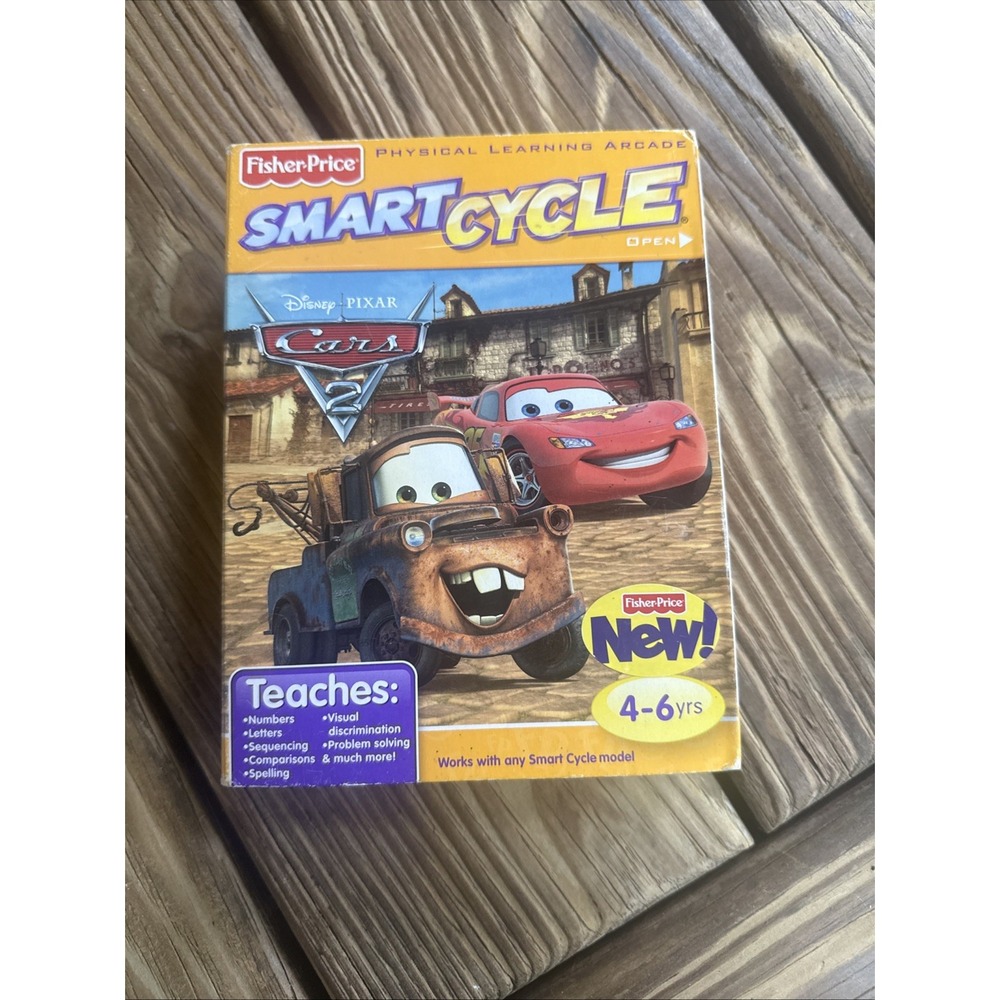 Fisher Price Smart Cycle Cartridge Disney Pixar Cars 2 New 2010 Learning Arcade
